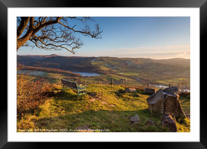 Teggs Nose, Macclesfield viewpoint Framed Mounted Print by Chris Warham