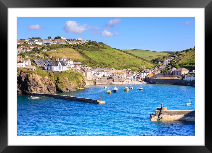 Port Isacc Harbour - Cornwall Framed Mounted Print by Chris Warham
