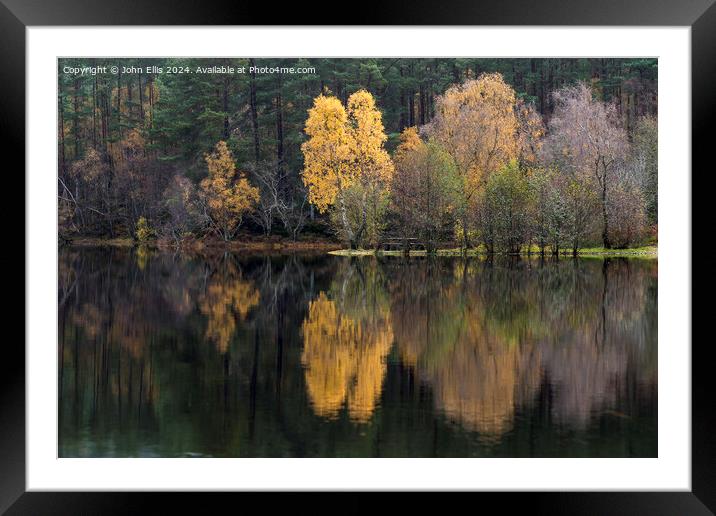 Autumn Reflection Framed Mounted Print by John Ellis