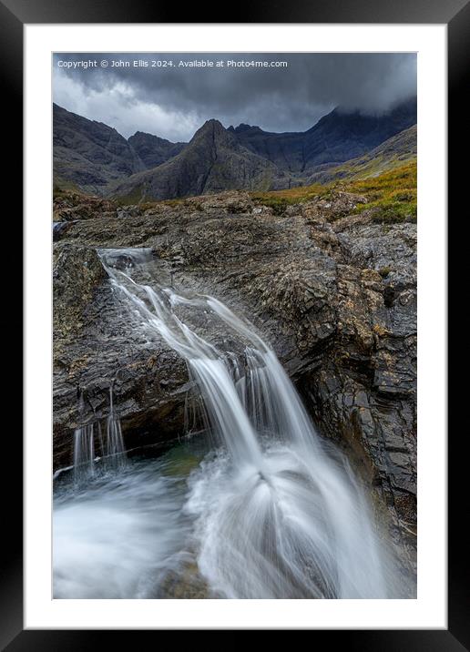 River Brittle Falls Framed Mounted Print by John Ellis