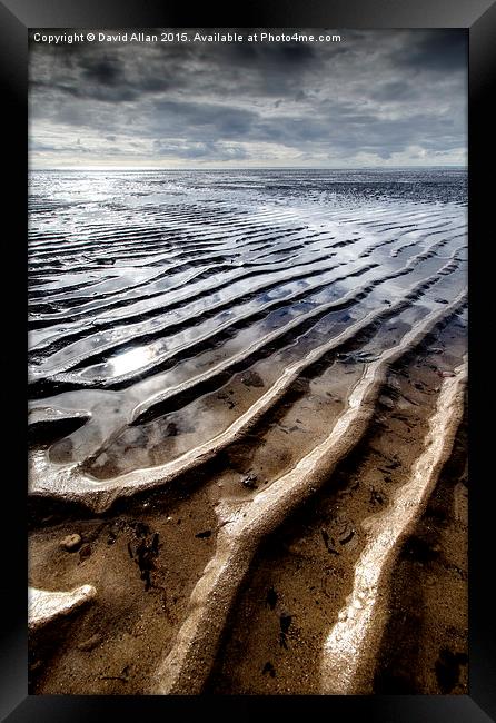  Ripples in the sand Framed Print by David Allan