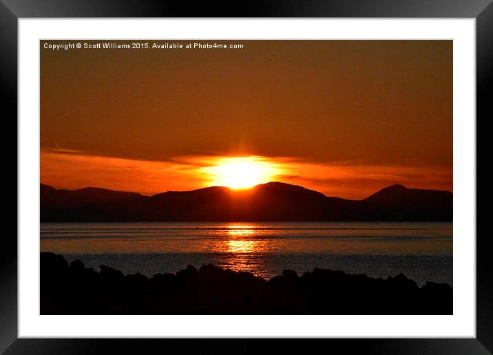  Scottish Sunset Framed Mounted Print by Scott Williams