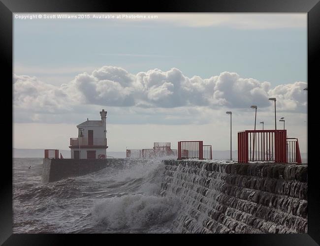  Stormy Harbour Framed Print by Scott Williams