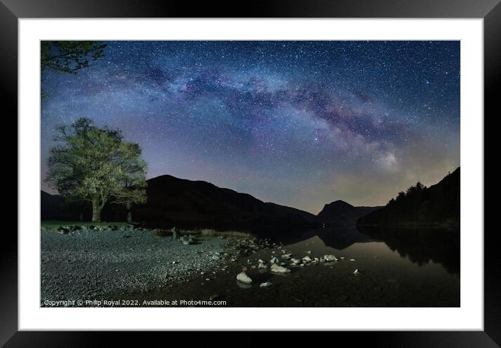 Milky Way Arch over Buttermere Framed Mounted Print by Philip Royal