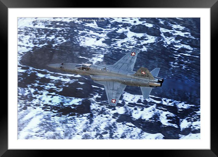  Tiger on the Prowl - Swiss AF Tiger II Axalp Disp Framed Mounted Print by Philip Royal