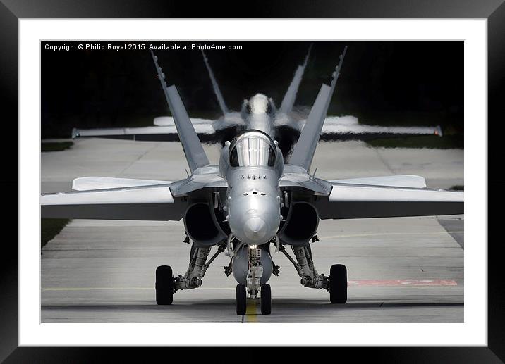 FA-18C Hornets - Hunting Tigers of the Swiss AF Me Framed Mounted Print by Philip Royal