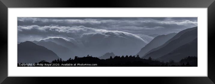 Fog Clearing - Borrowdale & Derwentwater Framed Mounted Print by Philip Royal