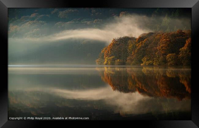 Arching Mist - Autumnal Loweswater, Lake District Framed Print by Philip Royal