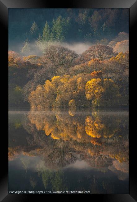 Reflected Autumn Colours - Loweswater, Lake Distri Framed Print by Philip Royal