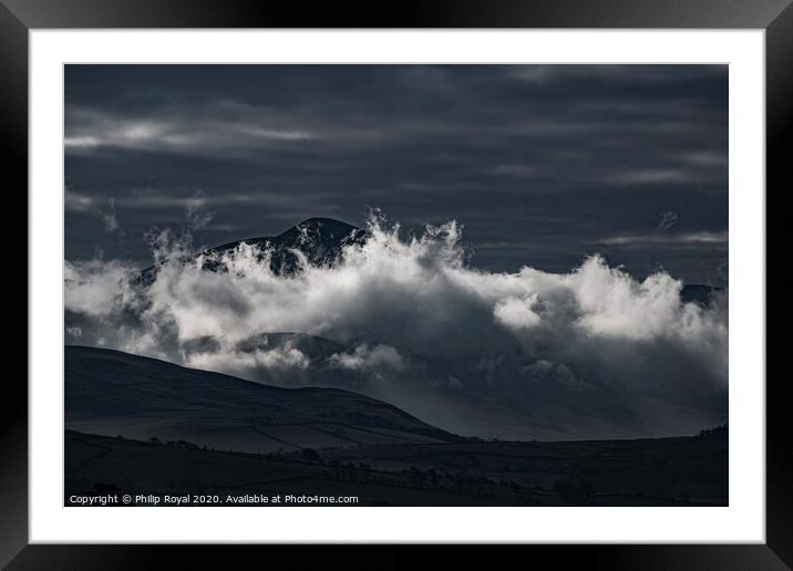 Cloud Explosions near Skiddaw, Lake District Framed Mounted Print by Philip Royal
