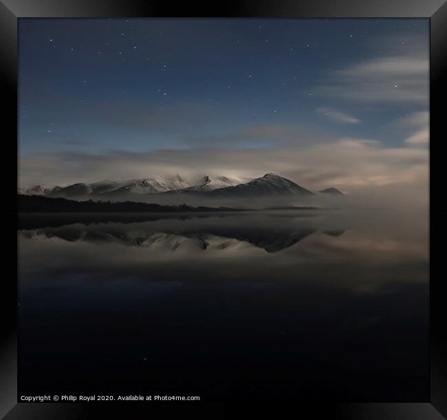 Night Clouds Bassenthwaite Lake, Lake District Framed Print by Philip Royal