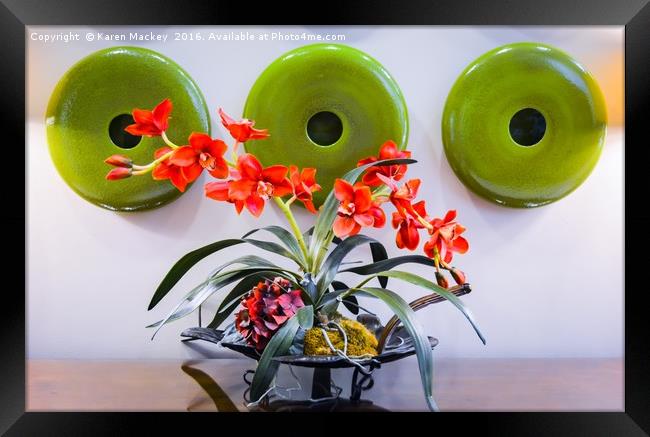  Orchids                                    Framed Print by Karen Mackey