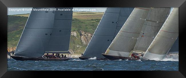  J Class Yachts Racing  Off Falmouth Framed Print by Keith Mountifield