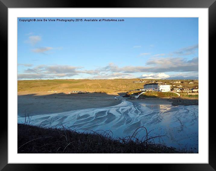  Waves In The Sand - Perranporth Cornwall Framed Mounted Print by  