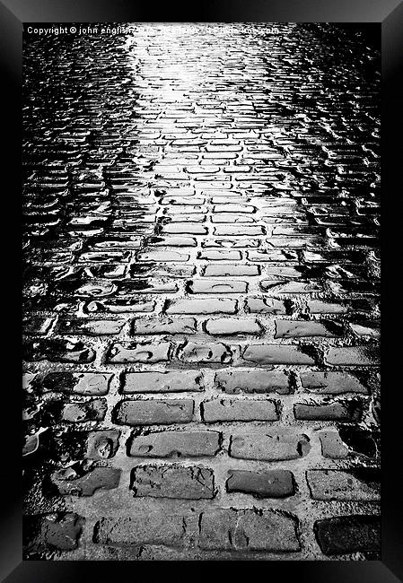  cobbled street Framed Print by john english