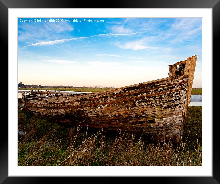 The old boat Framed Mounted Print by john english