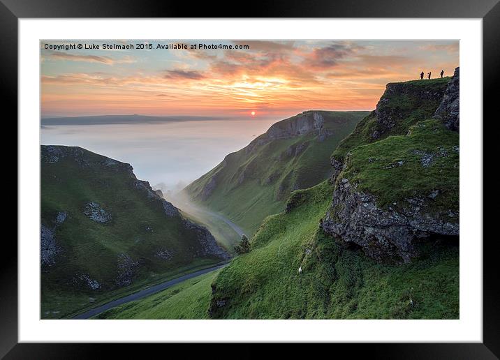  Sunrise at Winnats Pass, Peak District Framed Mounted Print by Luke Stelmach