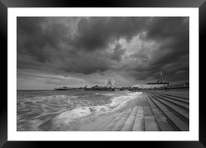Blackpool Pier And Tower Framed Mounted Print by Phil Durkin DPAGB BPE4