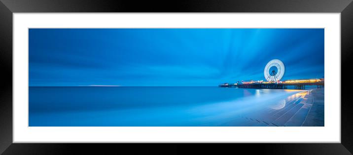 Blackpool Central Pier - Extreme Panoramic Framed Mounted Print by Phil Durkin DPAGB BPE4