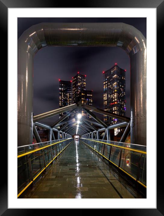 West Towers Manchester Framed Mounted Print by Phil Durkin DPAGB BPE4