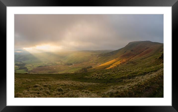 Mam Tor From The Great Ridge Framed Mounted Print by Phil Durkin DPAGB BPE4