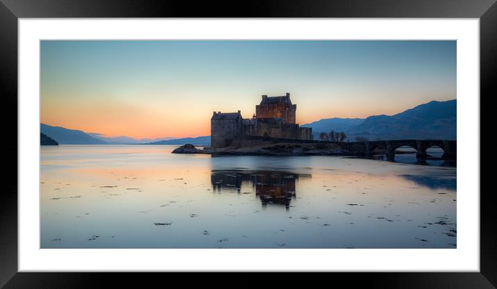 Eilean Donan Sunset Scotland Framed Mounted Print by Phil Durkin DPAGB BPE4