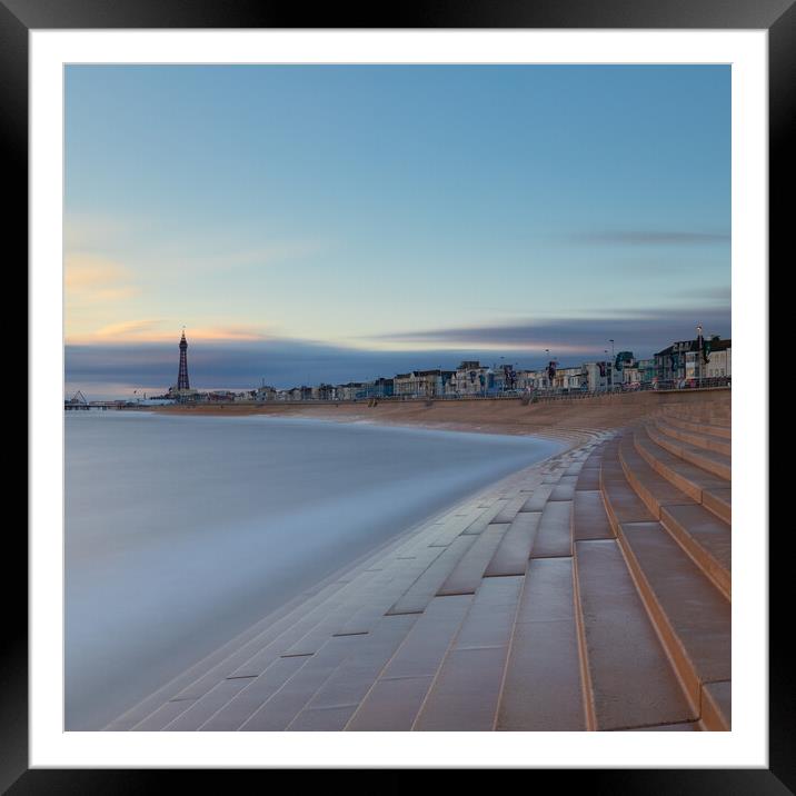 Blackpool Promenade and Tower Framed Mounted Print by Phil Durkin DPAGB BPE4