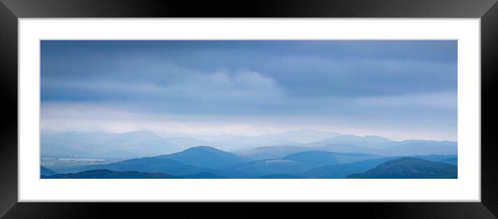 Snowdonia National Park Wales Ultra Wide Panoramic Framed Mounted Print by Phil Durkin DPAGB BPE4