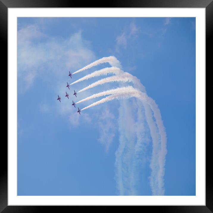 Out Of The Climb - Red Arrows Over Blackpool Framed Mounted Print by Phil Durkin DPAGB BPE4