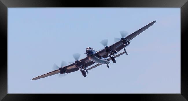 Majestic Avro Lancaster Bomber Framed Print by Phil Durkin DPAGB BPE4