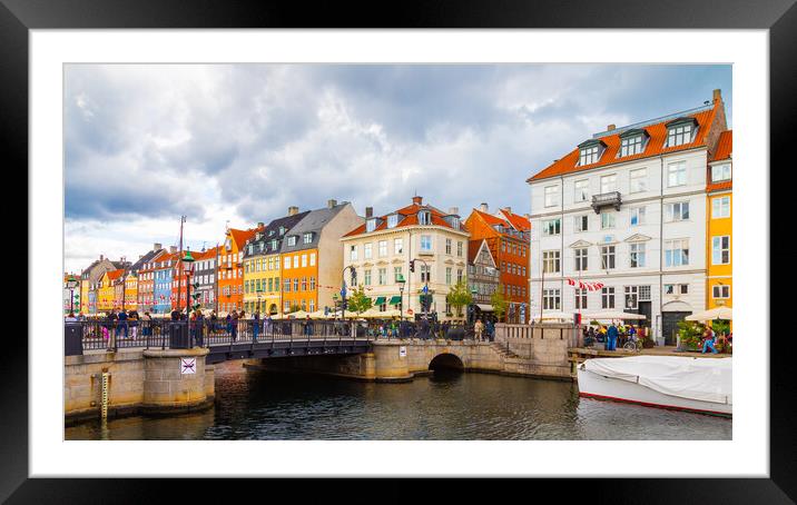 Nyhavn Copenhagen Denmark Framed Mounted Print by Phil Durkin DPAGB BPE4