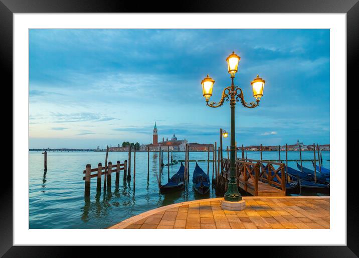 Dusk in Venice Framed Mounted Print by Phil Durkin DPAGB BPE4