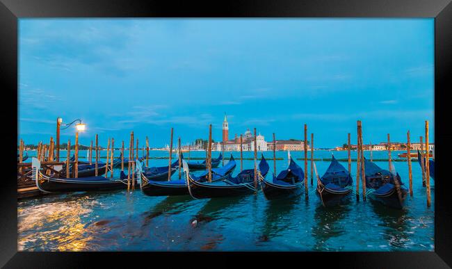 Venice Gondolas  Framed Print by Phil Durkin DPAGB BPE4