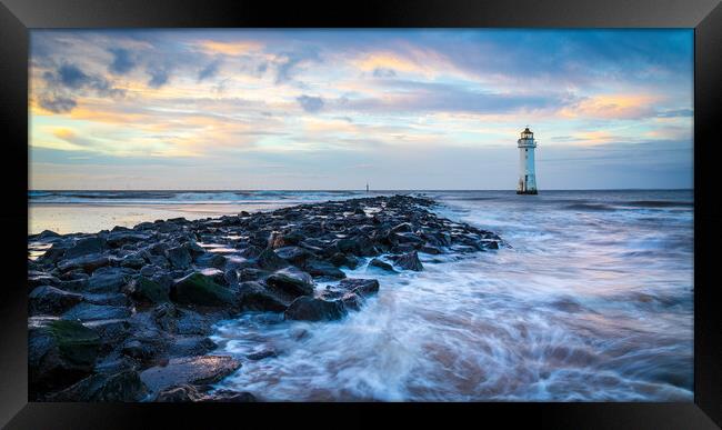 New Brighton Lighthouse AKA Perch Rock Framed Print by Phil Durkin DPAGB BPE4