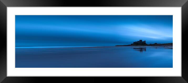 Bamburgh Castle Ultra Panoramic Framed Mounted Print by Phil Durkin DPAGB BPE4