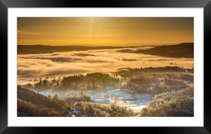 Morning Cloud Inversion Over Windermere Framed Mounted Print by Phil Durkin DPAGB BPE4
