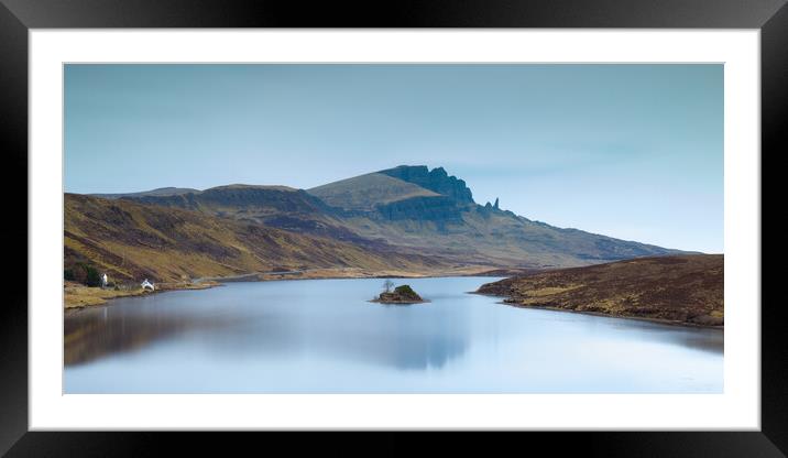The Old Man of Storr Skye From Loch Fada Framed Mounted Print by Phil Durkin DPAGB BPE4