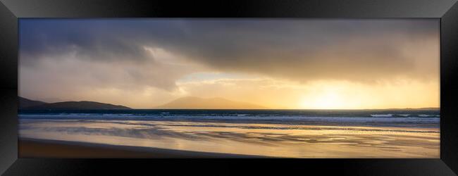 Luskentyre Sunset Panoramic Framed Print by Phil Durkin DPAGB BPE4