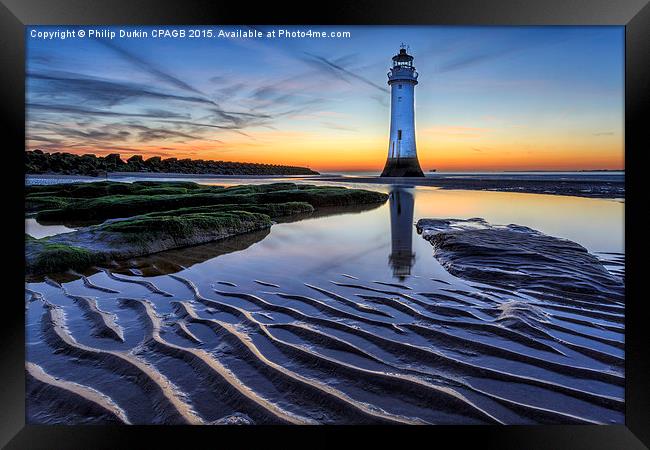New Brighton Lighthouse Framed Print by Phil Durkin DPAGB BPE4