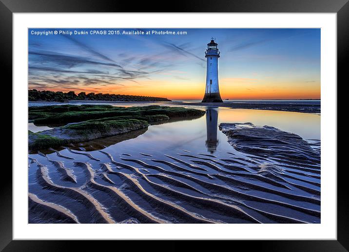 New Brighton Lighthouse Framed Mounted Print by Phil Durkin DPAGB BPE4