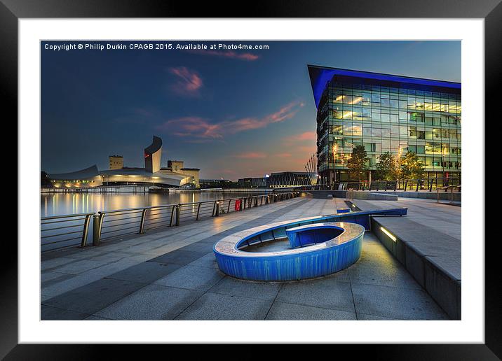  Twilight At The Quays Framed Mounted Print by Phil Durkin DPAGB BPE4