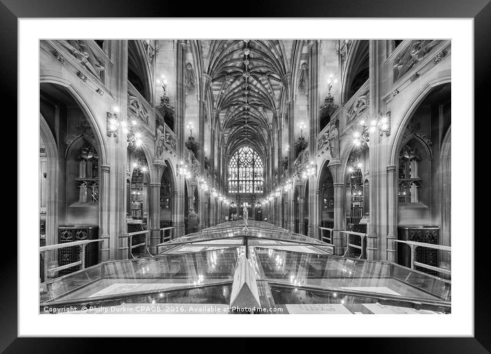 John Rylands Library Manchester UK Framed Mounted Print by Phil Durkin DPAGB BPE4