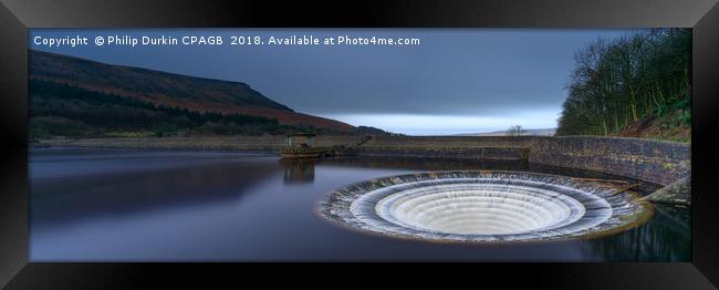 Ladybower Reservoir Plughole Framed Print by Phil Durkin DPAGB BPE4