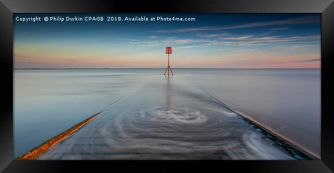 Lytham Jetty With Swirling Tide Framed Print by Phil Durkin DPAGB BPE4