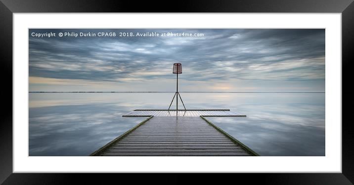 Panoramic Lytham Jetty Cloudscape  Framed Mounted Print by Phil Durkin DPAGB BPE4