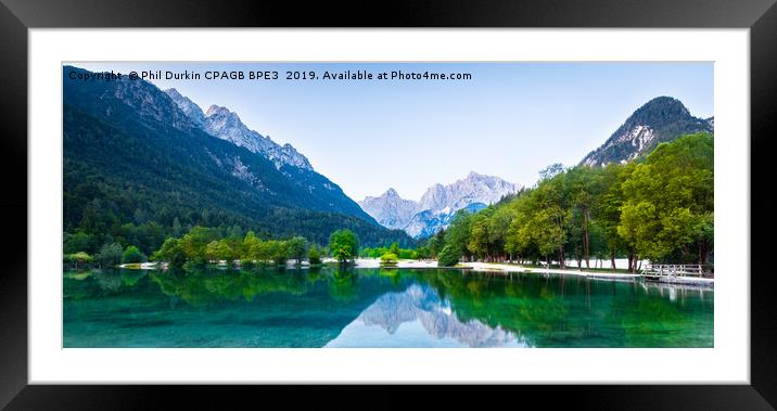 Lake Jasna  II - Slovenia Framed Mounted Print by Phil Durkin DPAGB BPE4