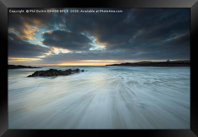 Incoming Tide At Clachtoll Beach Assynt  Framed Print by Phil Durkin DPAGB BPE4