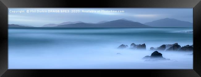 Blue Hour at  Borve - Isle Of Harris & Lewis Framed Print by Phil Durkin DPAGB BPE4