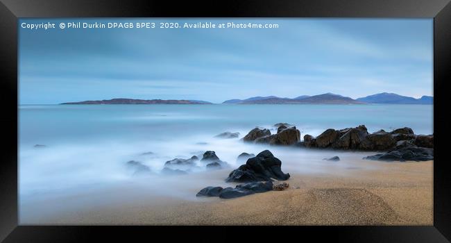 Small Beach Borve The Isle of Harris Framed Print by Phil Durkin DPAGB BPE4