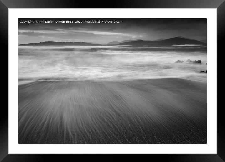 Hebrides Moody Mono Framed Mounted Print by Phil Durkin DPAGB BPE4